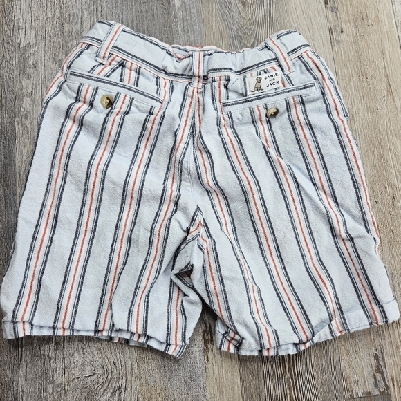Janie and Jack Linen Blend #bluetag Shorts 18-24 months Blue + Red Stripe puppy - Picture 3 of 7